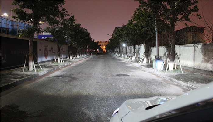 成都天一改車燈氙氣燈透鏡近光實拍