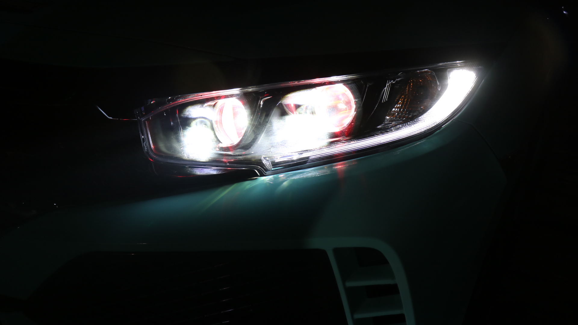 思域車燈改裝效果展示